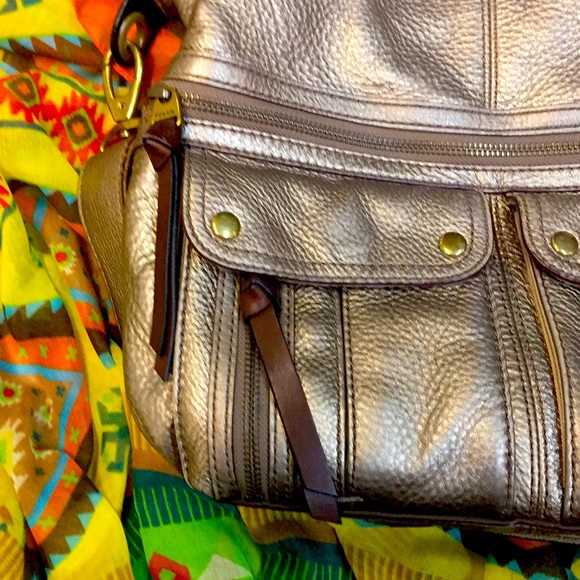 Fossil leather pewter purse - Picture 7 of 13